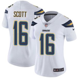 Chargers #16 J.K. Scott White Women's Stitched NFL Vapor Untouchable Limited Jersey