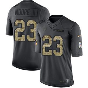 cheap Colts #23 Kenny Moore II Black Men's Stitched NFL Limited 2016 Salute to Service Jersey