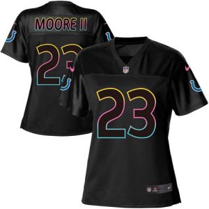 Colts #23 Kenny Moore II Black Women's NFL Fashion Game Jersey