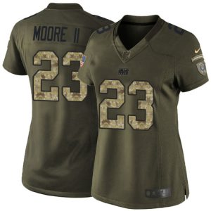 Colts #23 Kenny Moore II Green Women's Stitched NFL Limited 2015 Salute to Service Jersey