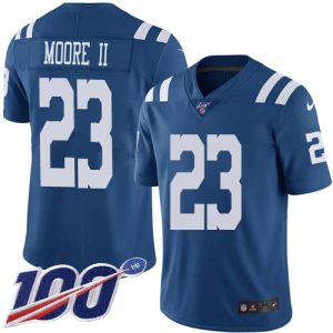 wholesale Colts #23 Kenny Moore II Royal Blue Men's Stitched NFL Limited Rush 100th Season Jersey