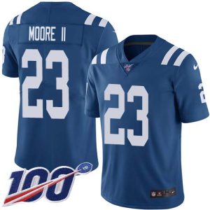 Colts #23 Kenny Moore II Royal Blue Team Color Men's Stitched NFL 100th Season Vapor Limited Jersey