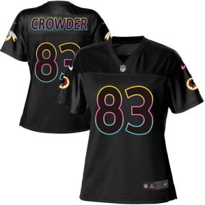 cheap Commanders #83 Jamison Crowder Black Women's NFL Fashion Game Jersey