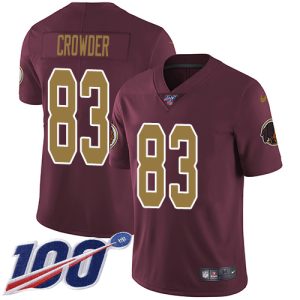 commanders #83 jamison crowder burgundy red alternate youth stitched nfl 100th season vapor limited cheap jersey