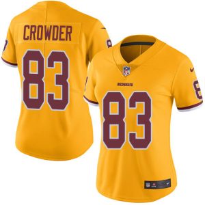 Commanders #83 Jamison Crowder Gold Women's Stitched NFL Limited Rush 100th Season Jersey