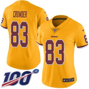 commanders #83 jamison crowder gold women's stitched nfl limited rush 100th season cheap jersey