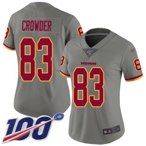 cheap Commanders #83 Jamison Crowder Gray Women's Stitched NFL Limited Inverted Legend Jersey