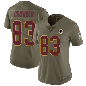 wholesale Commanders #83 Jamison Crowder Olive Women's Stitched NFL Limited 2017 Salute to Service Jersey