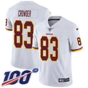 commanders #83 jamison crowder white men's stitched nfl 100th season vapor limited wholesale jersey