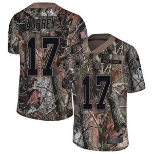 Cowboys #17 Brandon Aubrey Camo Youth Stitched NFL Limited Rush Realtree Jersey