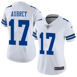 cowboys #17 brandon aubrey white women's stitched nfl vapor untouchable limited wholesale jersey