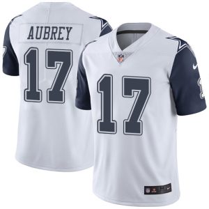 cheap Cowboys #17 Brandon Aubrey White Youth Stitched NFL Limited Rush Jersey