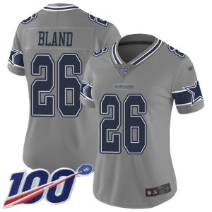 cowboys #26 daron bland gray women's stitched nfl limited inverted legend 100th season cheap jersey