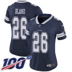 cheap Cowboys #26 DaRon Bland Navy Blue Team Color Women's Stitched NFL 100th Season Vapor Untouchable Limited Jersey