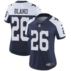 Cowboys #26 DaRon Bland Navy Blue Thanksgiving Women's Stitched NFL Vapor Throwback Limited Jersey