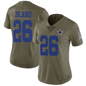 Cowboys #26 DaRon Bland Olive Women's Stitched NFL Limited 2017 Salute To Service Jersey