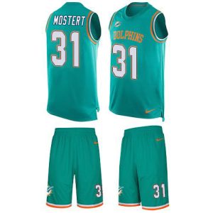 Dolphins #31 Raheem Mostert Aqua Green Team Color Men's Stitched NFL Limited Tank Top Suit Jersey