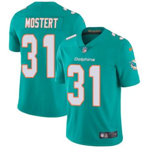 Dolphins #31 Raheem Mostert Aqua Green Team Color Men's Stitched NFL Vapor Untouchable Limited Jersey