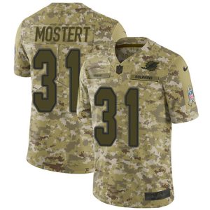 dolphins #31 raheem mostert camo men's stitched nfl limited 2018 salute to service cheap jersey