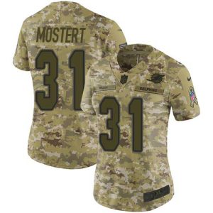 dolphins #31 raheem mostert camo women's stitched nfl limited 2018 salute to service cheap jersey