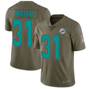 dolphins #31 raheem mostert olive men's stitched nfl limited 2017 salute to service wholesale jersey