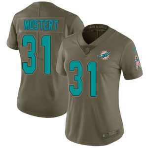 wholesale Dolphins #31 Raheem Mostert Olive Women's Stitched NFL Limited 2017 Salute To Service Jersey