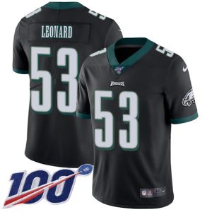 eagles #53 shaquille leonard black alternate men's stitched nfl 100th season vapor untouchable limited wholesale jersey