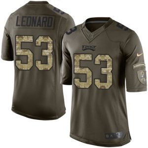 Eagles #53 Shaquille Leonard Green Men's Stitched NFL Limited 2015 Salute to Service Jersey