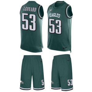 cheap Eagles #53 Shaquille Leonard Green Team Color Men's Stitched NFL Limited Tank Top Suit Jersey