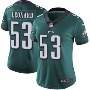 cheap Eagles #53 Shaquille Leonard Green Team Color Women's Stitched NFL Vapor Untouchable Limited Jersey