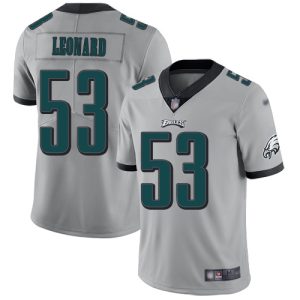 cheap Eagles #53 Shaquille Leonard Silver Men's Stitched NFL Limited Inverted Legend Jersey