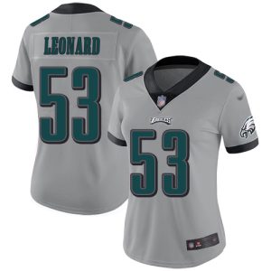 Eagles #53 Shaquille Leonard Silver Women's Stitched NFL Limited Inverted Legend Jersey