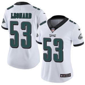 cheap Eagles #53 Shaquille Leonard White Women's Stitched NFL Vapor Untouchable Limited Jersey