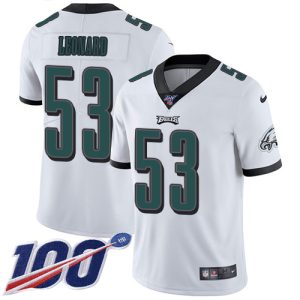 cheap Eagles #53 Shaquille Leonard White Youth Stitched NFL 100th Season Vapor Untouchable Limited Jersey