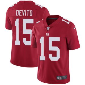 giants #15 tommy devito red alternate men's stitched nfl vapor untouchable limited cheap jersey