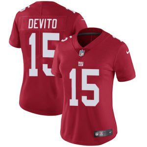 giants #15 tommy devito red alternate women's stitched nfl vapor untouchable limited cheap jersey