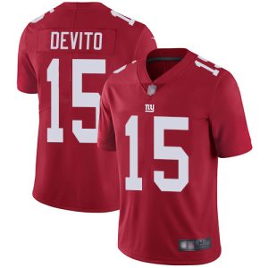 giants #15 tommy devito red men's stitched nfl limited inverted legend cheap jersey