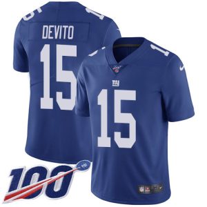 Giants #15 Tommy DeVito Royal Blue Team Color Men's Stitched NFL 100th Season Vapor Untouchable Limited Jersey