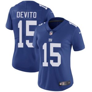 giants #15 tommy devito royal blue team color women's stitched nfl vapor untouchable limited cheap jersey