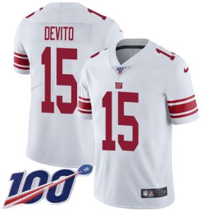 Giants #15 Tommy DeVito White Men's Stitched NFL 100th Season Vapor Untouchable Limited Jersey