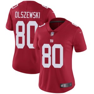 cheap Giants #80 Gunner Olszewski Red Women's Stitched NFL Limited Inverted Legend Jersey