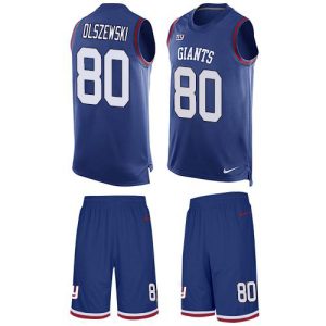 giants #80 gunner olszewski royal blue team color men's stitched nfl limited tank top suit cheap jersey