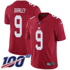 wholesale Giants #9 Matt Barkley Red Alternate Men's Stitched NFL 100th Season Vapor Untouchable Limited Jersey