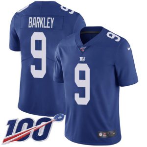 giants #9 matt barkley royal blue team color men's stitched nfl 100th season vapor untouchable limited cheap jersey