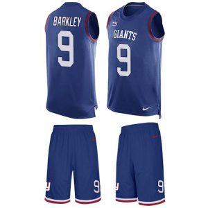 giants #9 matt barkley royal blue team color men's stitched nfl limited tank top suit cheap jersey