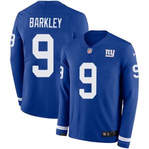 giants #9 matt barkley royal blue team color men's stitched nfl limited therma long sleeve cheap jersey