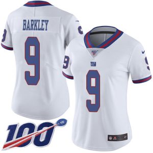 cheap Giants #9 Matt Barkley White Women's Stitched NFL Limited Rush 100th Season Jersey