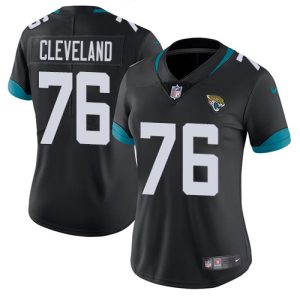 Jaguars #76 Ezra Cleveland Black Team Color Women's Stitched NFL Vapor Untouchable Limited Jersey