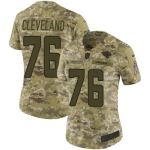 jaguars #76 ezra cleveland camo women's stitched nfl limited 2018 salute to service cheap jersey