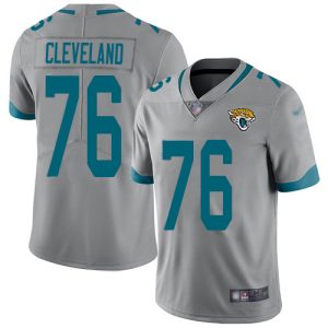 cheap Jaguars #76 Ezra Cleveland Silver Men's Stitched NFL Limited Inverted Legend Jersey